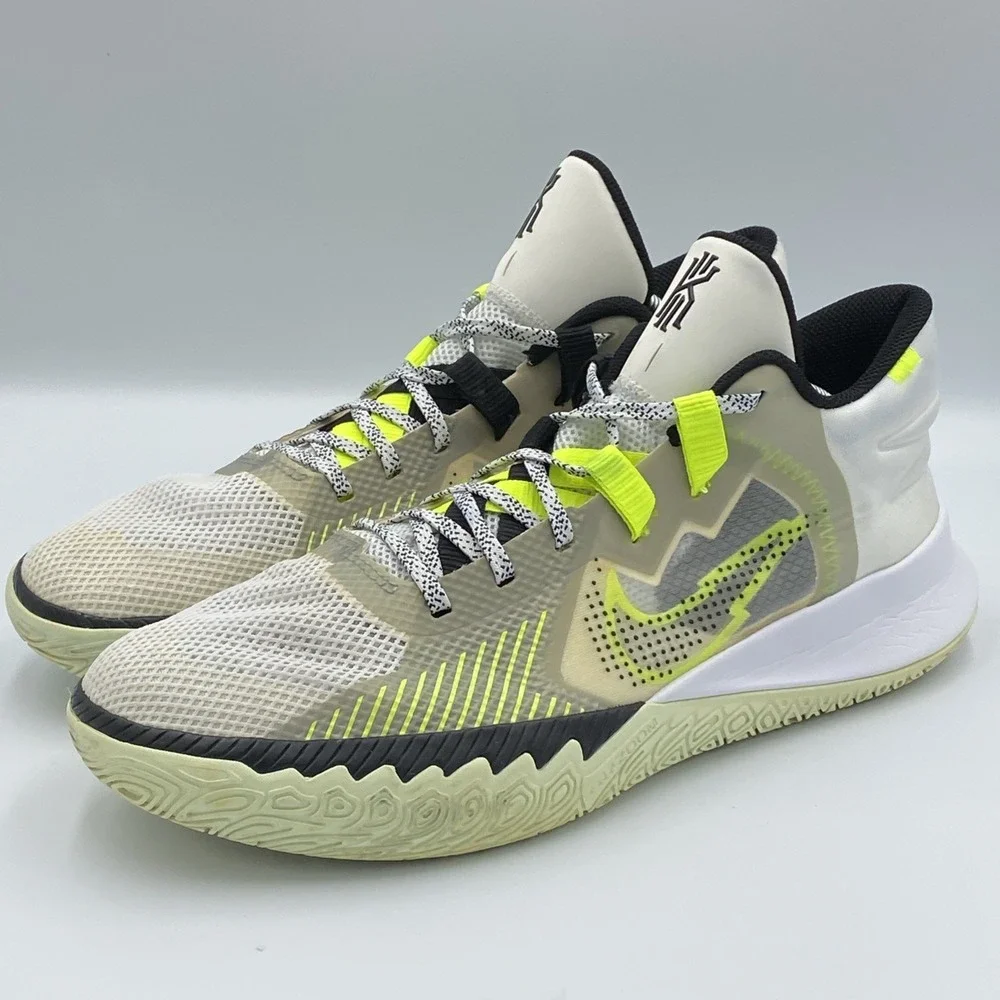 Nike Kyrie Flytrap V 5 White Green Volt Basketbal Shoes Men's Size 12 CZ4100-101